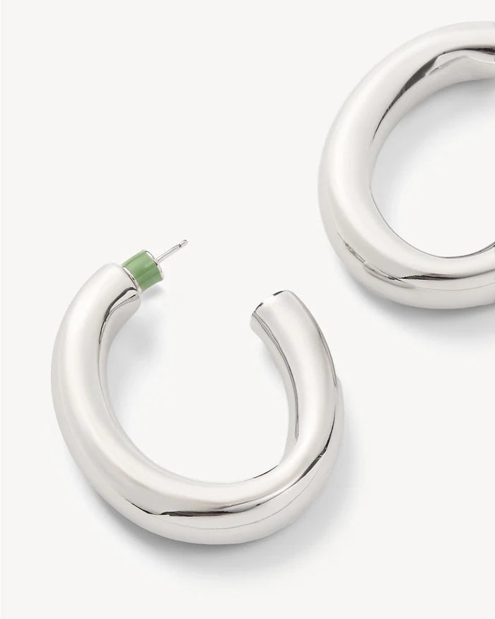 1.5" Perfect Oval Hoops (Silver)