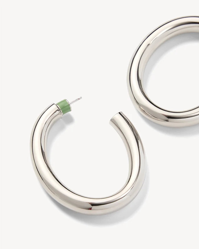 2" Perfect Oval Hoops (Silver)