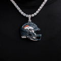 2025 Denver Broncos Team Helmet Pendant - White Gold