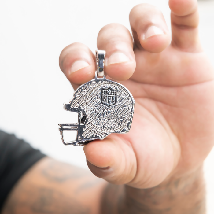 2025 New Orleans Saints Team Helmet Pendant - White Gold