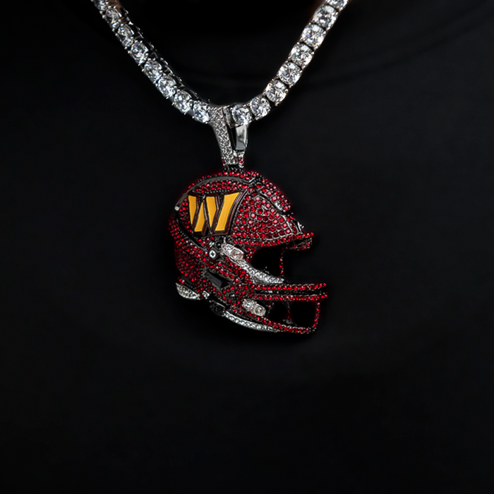 2025 Washington Commanders Team Helmet Pendant - White Gold