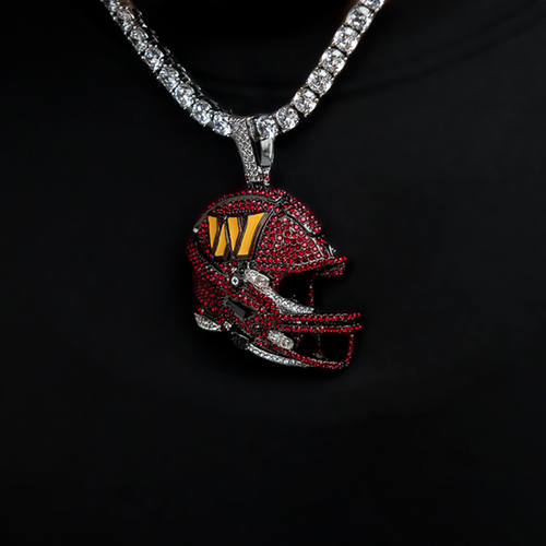 2025 Washington Commanders Team Helmet Pendant - White Gold