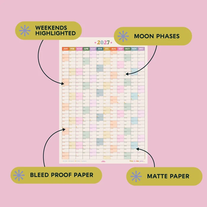 2027 Wall Planner (Portrait)