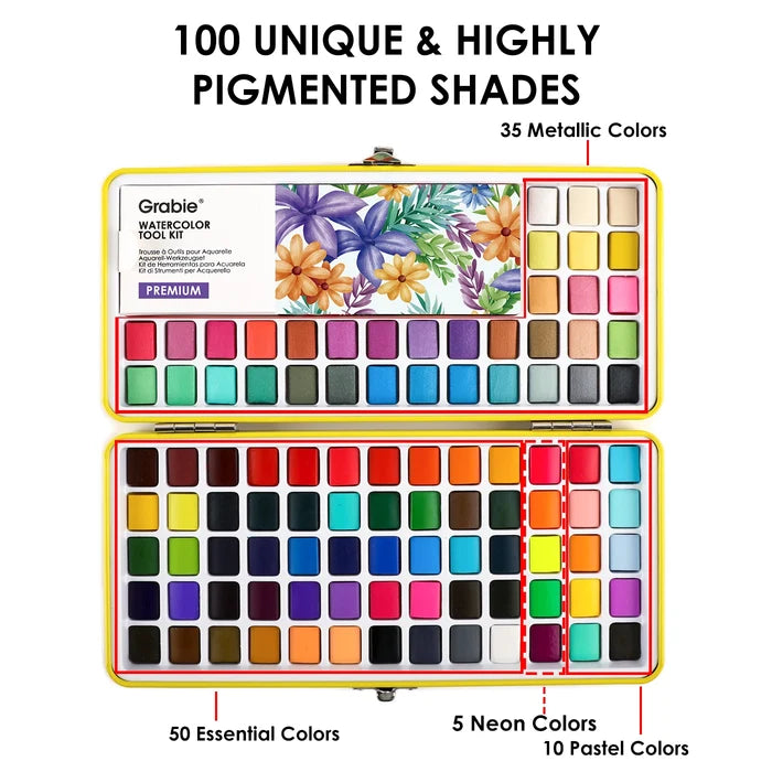 All-In-One Watercolor Kit (Set of 100)