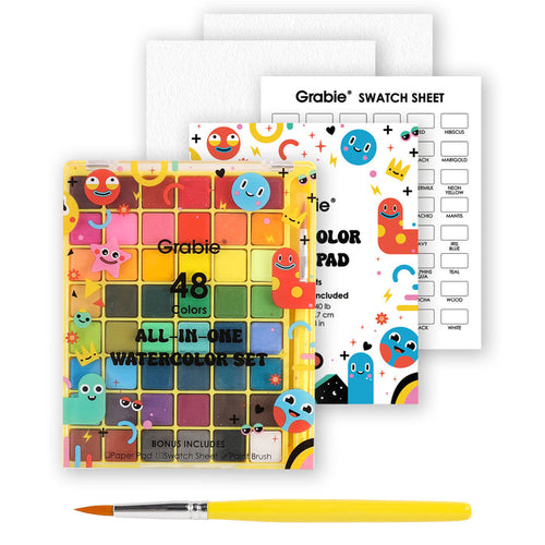 All-In-One Watercolor Kit (Set of 48)