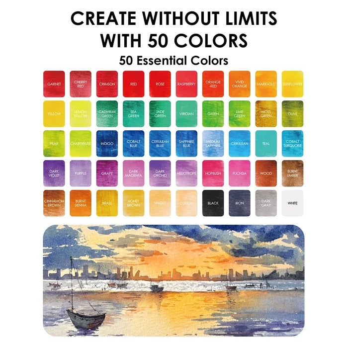 All-In-One Watercolor Kit (Set of 50)