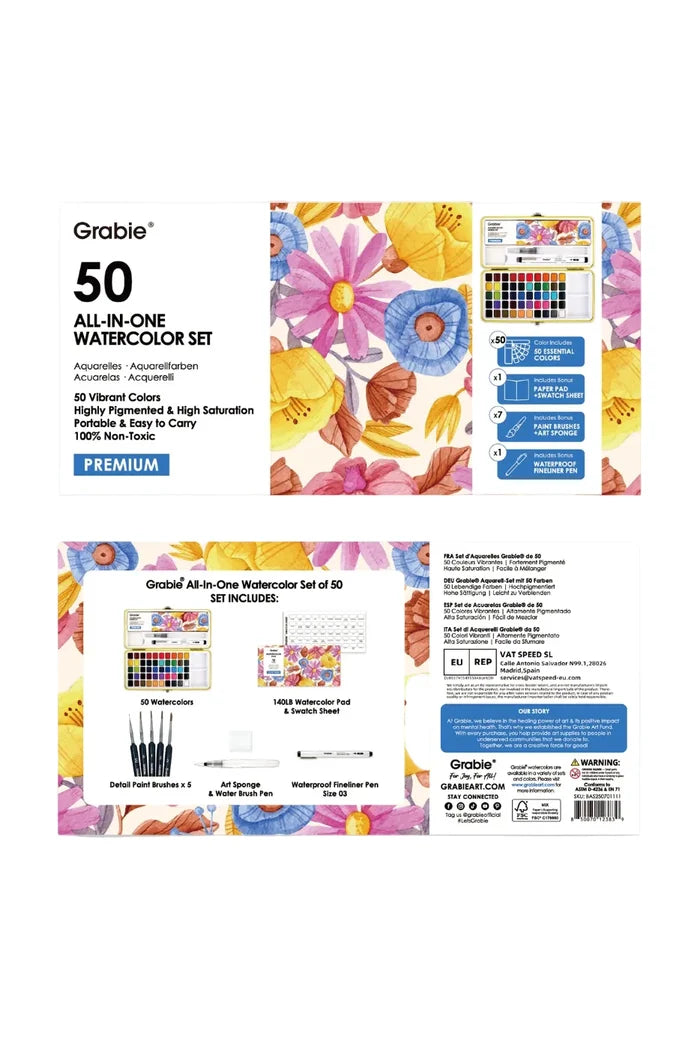 All-In-One Watercolor Kit (Set of 50)
