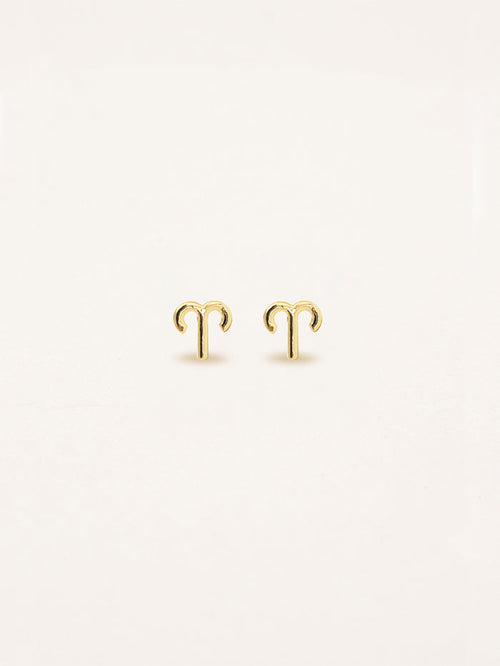 Aries Zodiac Earrings