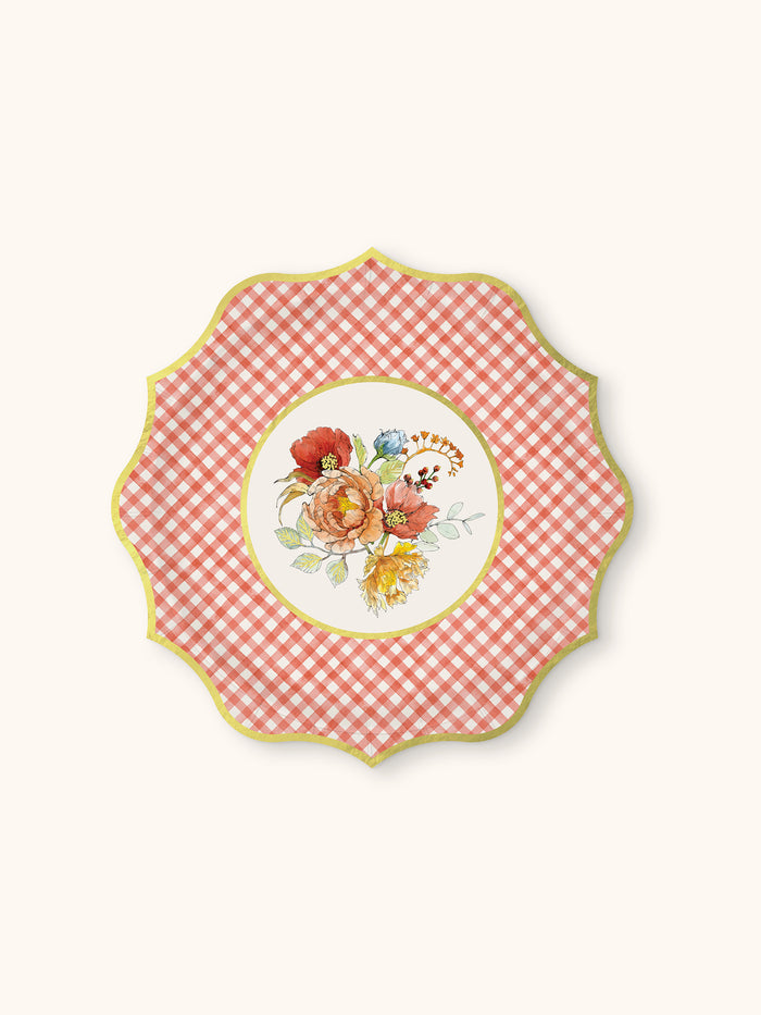 Autumn Bloom Die-Cut Luncheon Paper Plate