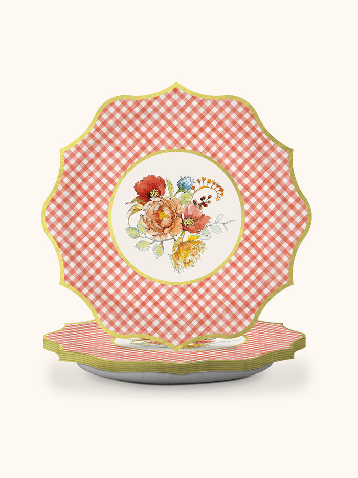 Autumn Bloom Die-Cut Luncheon Paper Plate