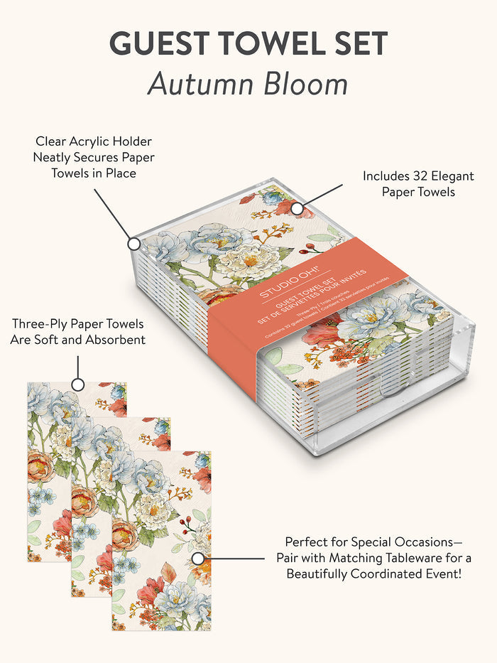 Autumn Bloom Guest Towel Set