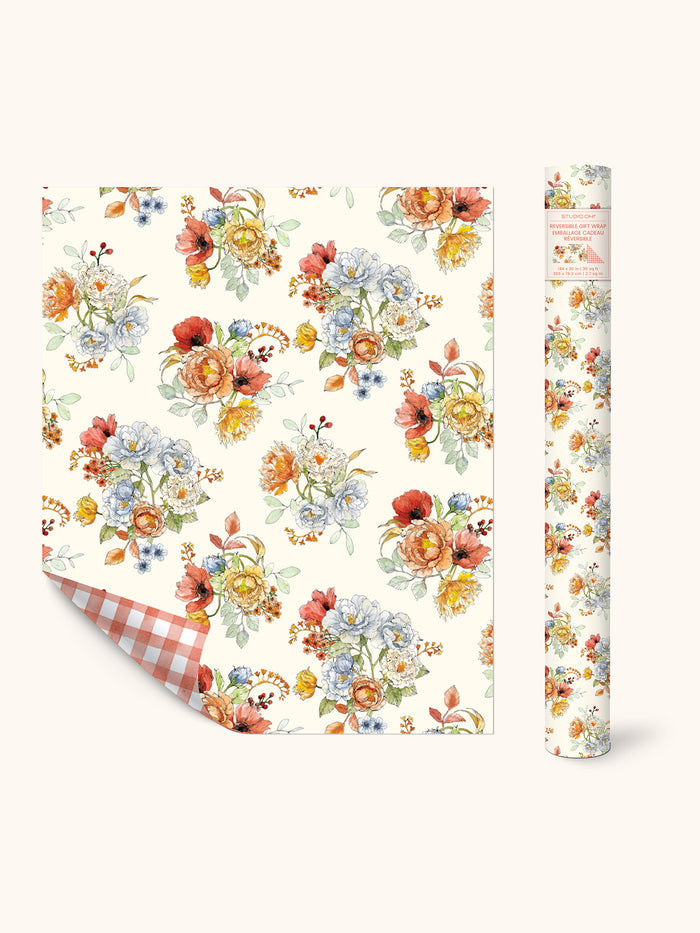Autumn Bloom Reversible Gift Wrap