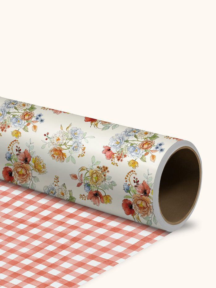 Autumn Bloom Reversible Gift Wrap