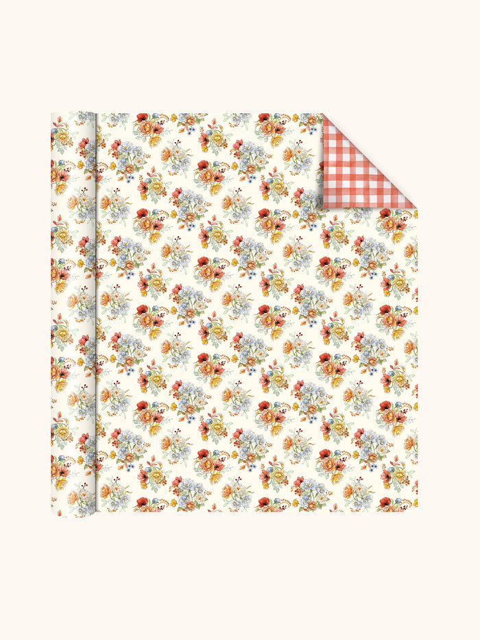Autumn Bloom Reversible Gift Wrap