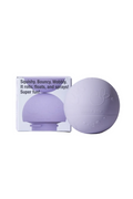 Purple toy with packaging on a white background