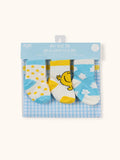 Set of 3 Mr Happy Baby socks attached to mesh case