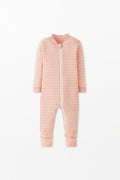 Baby Striped Zip Sleeper (Blush)