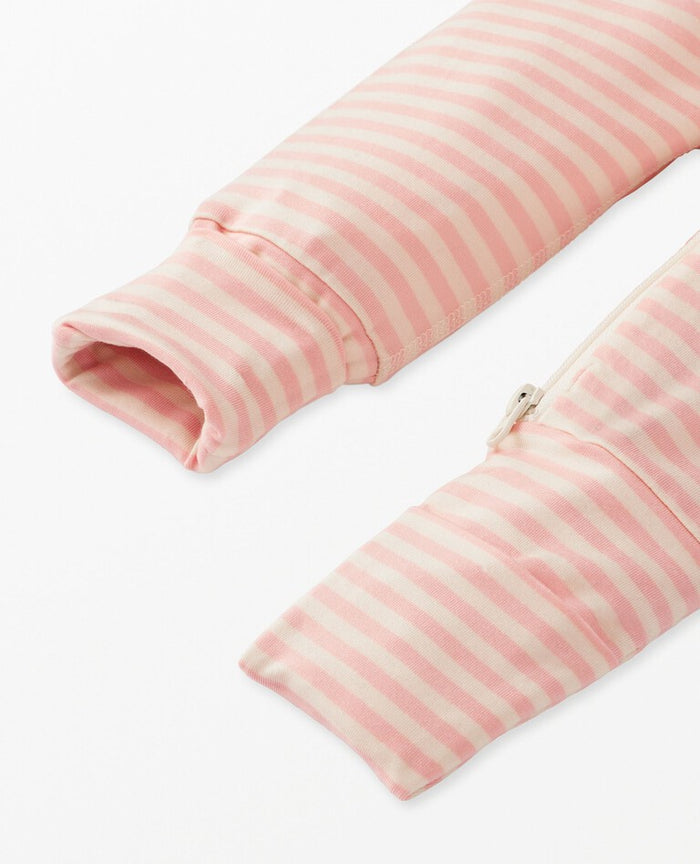 Baby Striped Zip Sleeper (Blush)