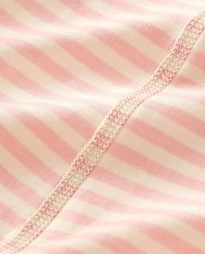 Baby Striped Zip Sleeper (Blush)