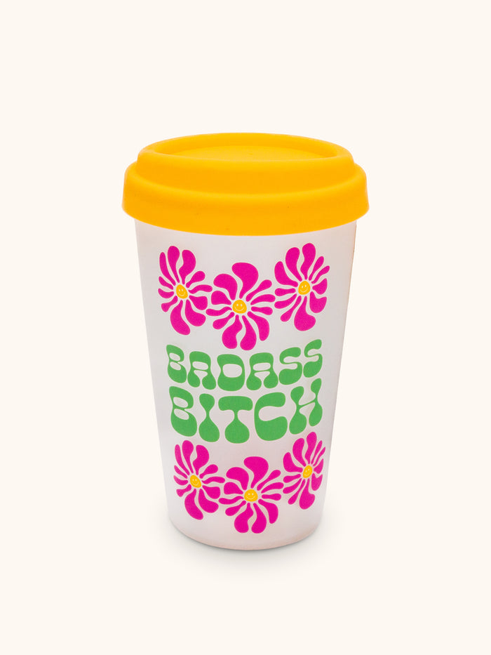 Badass Bitch Glass Coffee Tumbler