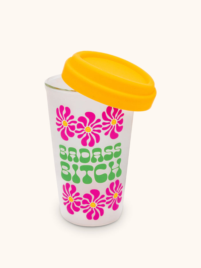 Badass Bitch Glass Coffee Tumbler