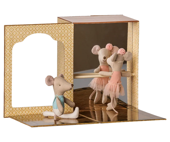 Ballet Mice in Dance Studio (Little Sister & Brother)