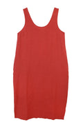 Red tank dress on a white background