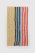 Baggu Striped towel with multicolor pattern on a white background