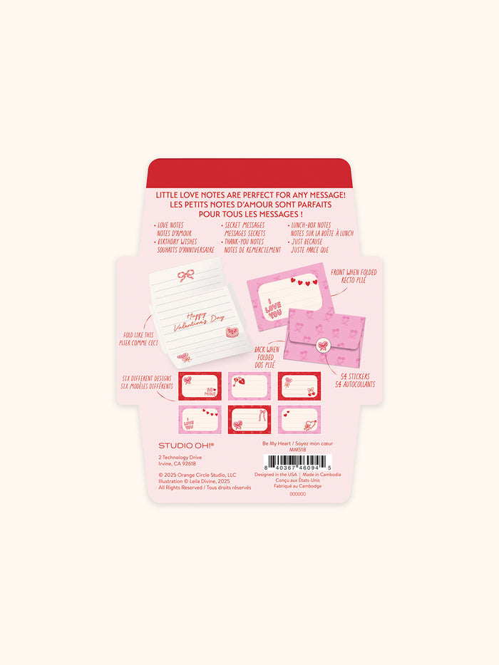 Be My Heart Mini Memos with Stickers
