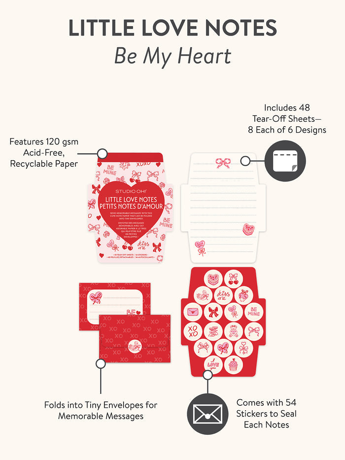 Be My Heart Mini Memos with Stickers