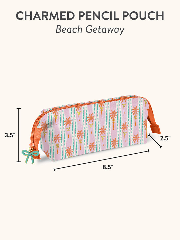 Beach Getaway Charmed Pencil Pouch