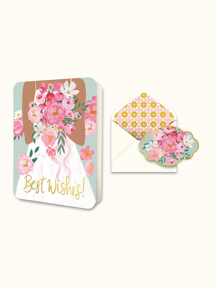 Best Wishes Bride Deluxe Greeting Card