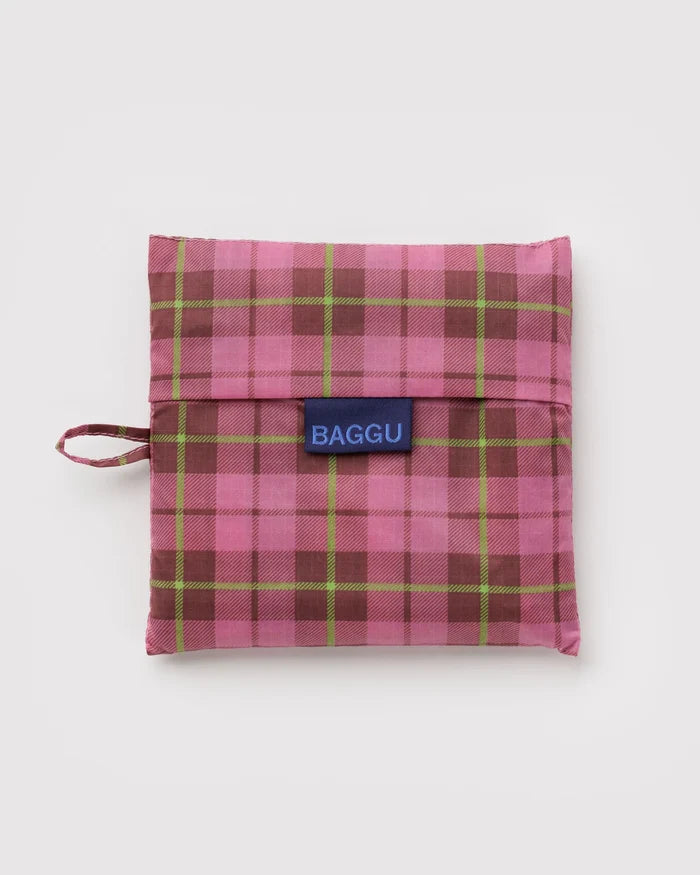 Big Reusable Tote (Azalea Pink Tartan)