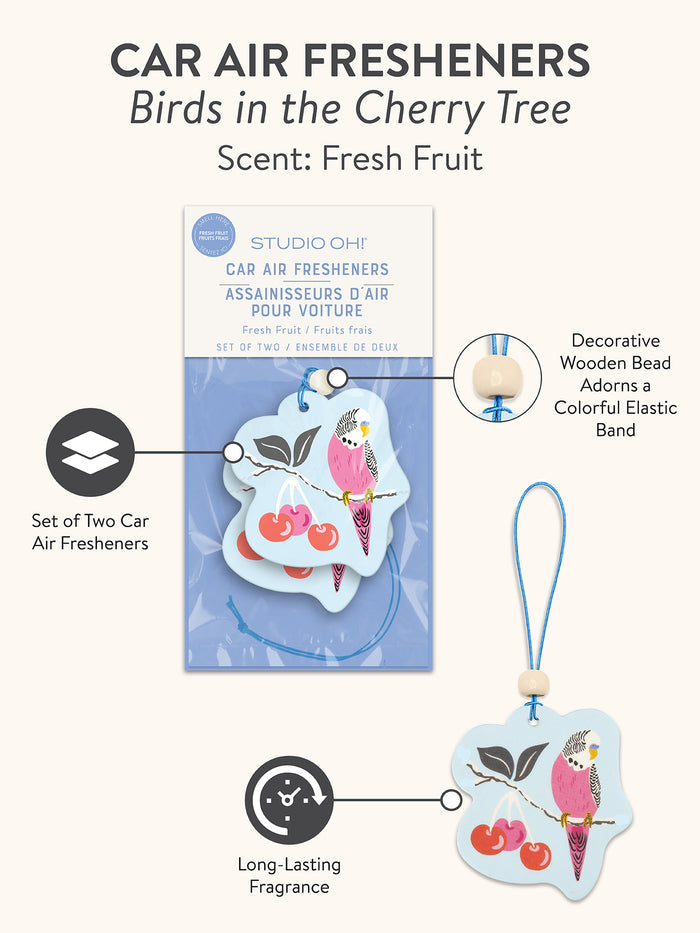 Birds in the Cherry Tree Car Air Freshener