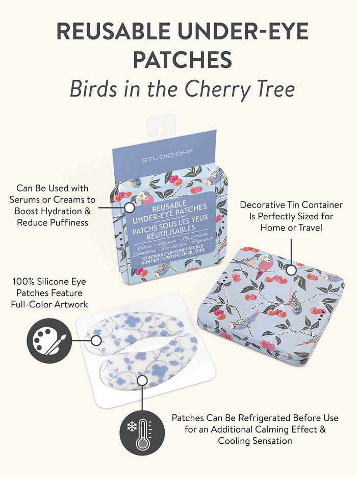 Birds in the Cherry Tree Reusable Under-Eye Patches