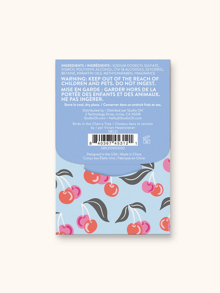 Birds in the Cherry Tree Single-Use Soap Sheets