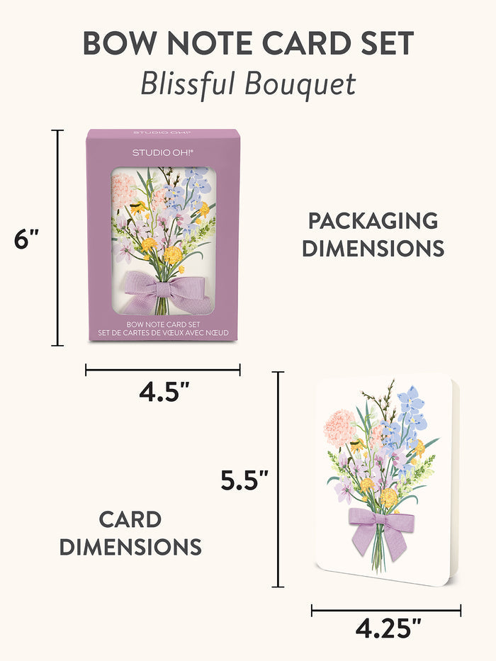 Blissful Bouquet Bow Note Card Set