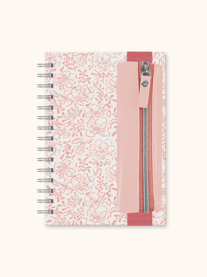 Blushing Blooms Oliver Notebook with Pen Pocket