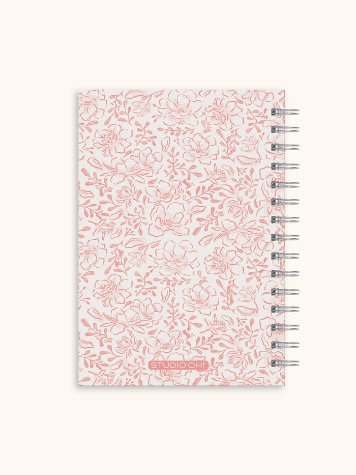 Blushing Blooms Oliver Notebook with Pen Pocket