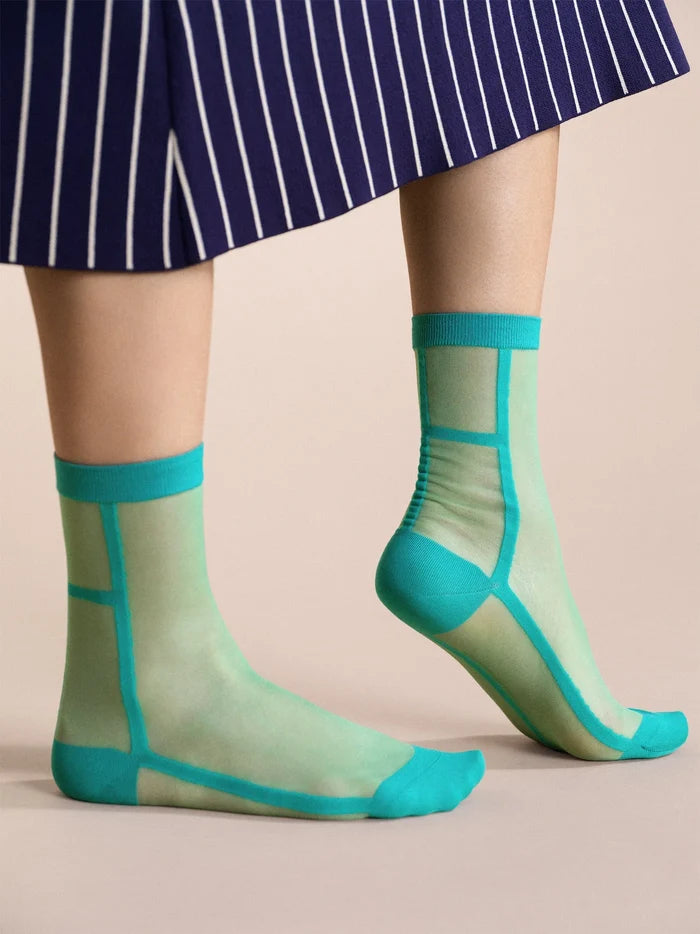 Bojagi Sheer Crew (Sea Green)