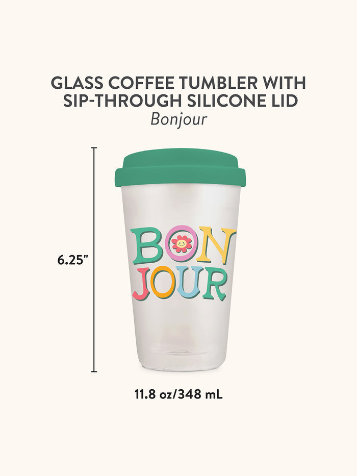 Bonjour Glass Coffee Tumbler