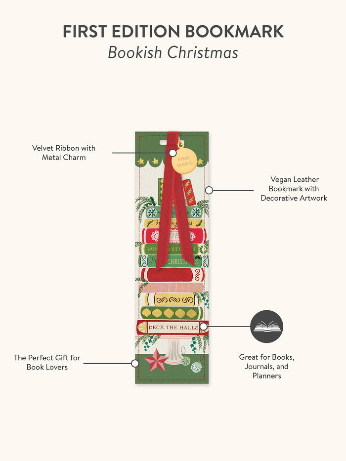 Bookish Christmas First Edition Bookmark