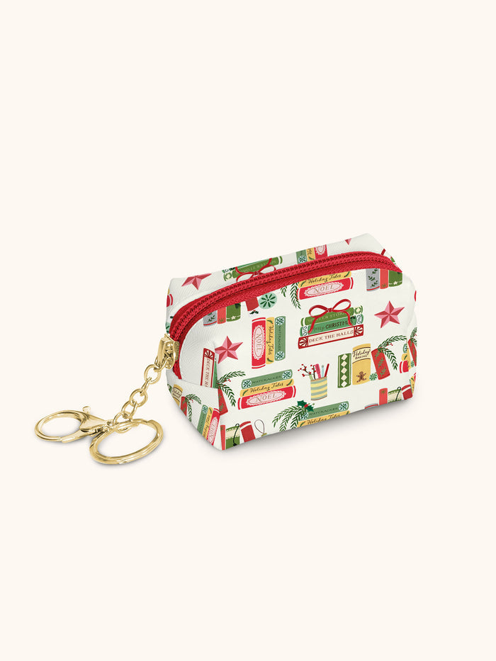 Bookish Christmas Key Chain Pouch