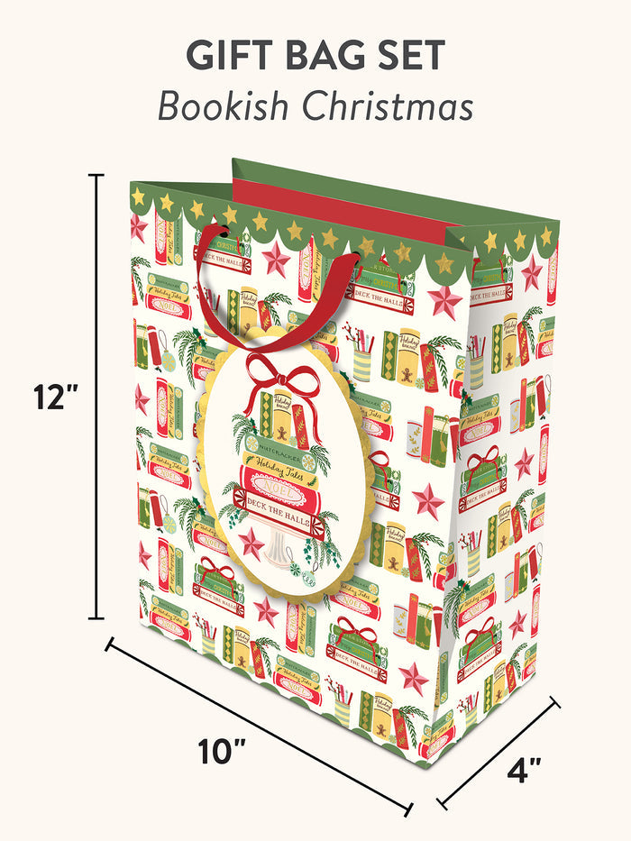 Bookish Christmas Large Gift Bag Set