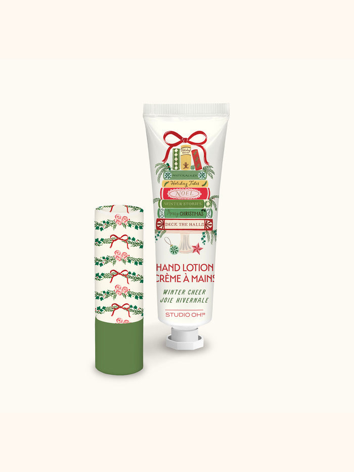 Bookish Christmas Lip Balm & Hand Lotion Set