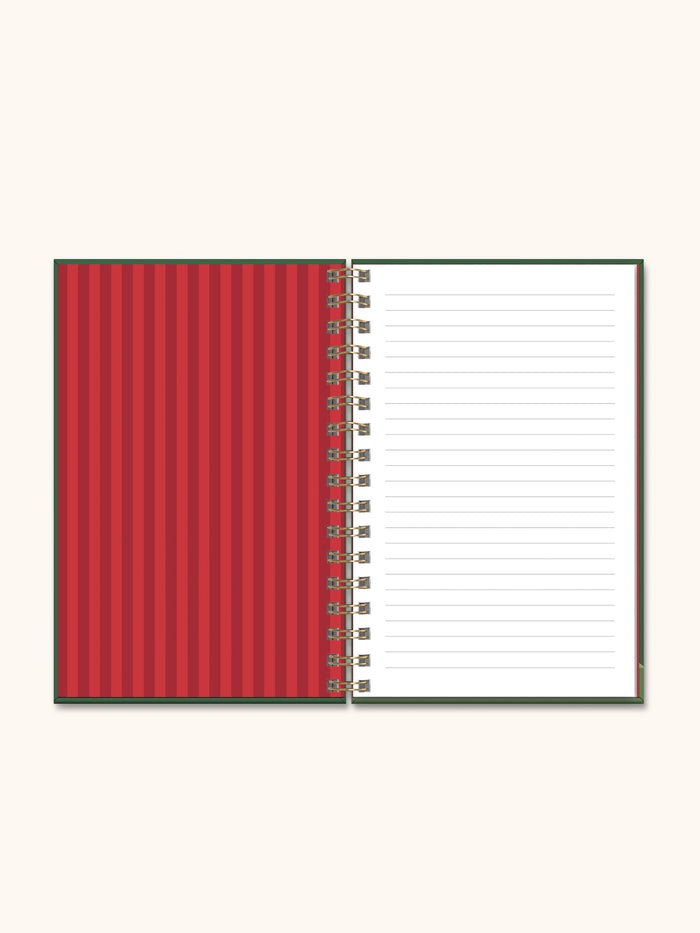 Bookish Christmas Medium Spiral Notebook