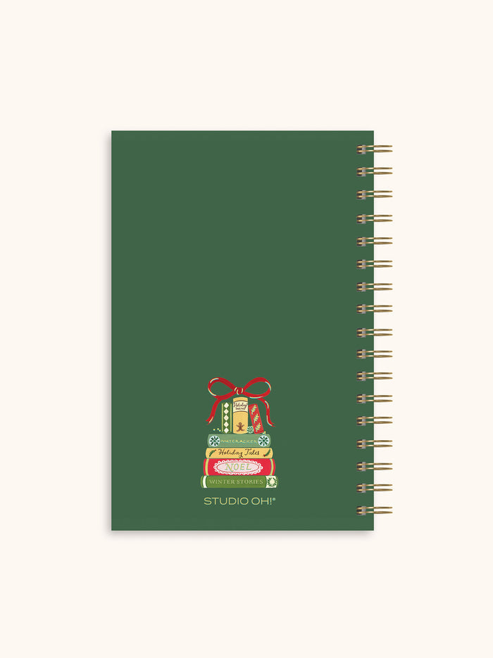 Bookish Christmas Medium Spiral Notebook