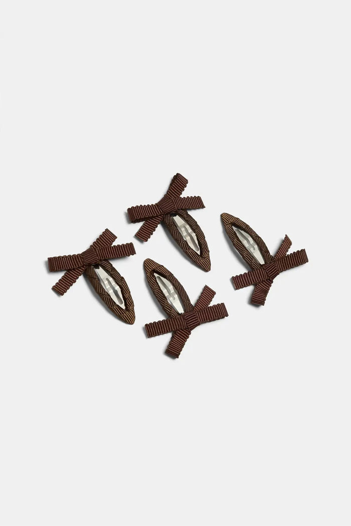 Bow Snap Clips (Chocolate)