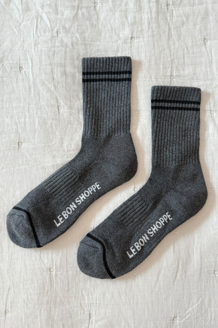 Boyfriend Socks (Charcoal)