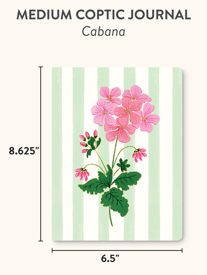 Cabana Blooms Medium Coptic-Bound Journal